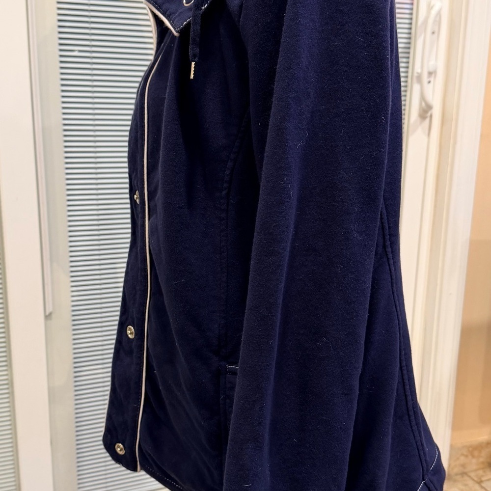 Jones New York Navy Utility Jacket with White Accents - Picture 6 of 13